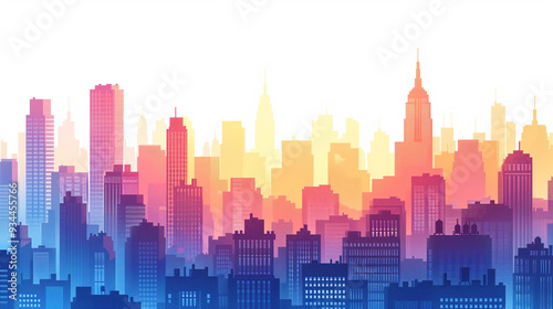 Wallpaper Mural city skyline silhouette style Torontodigital.ca