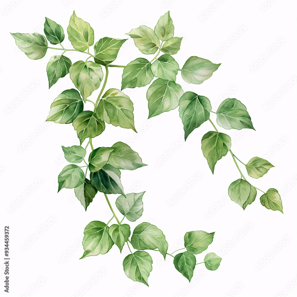 green leaves isolated on white green leaves isolated on white