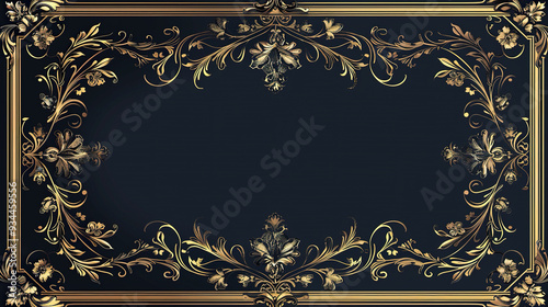 Golden Frame background with black color