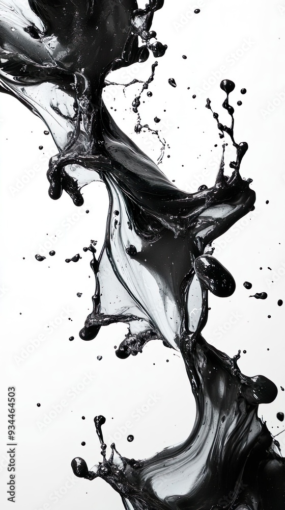 Ink splashes create a vibrant and spontaneous abstract photo