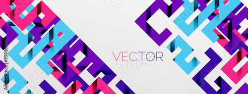 Color bend lines with shadow texture effect. Vector Illustration For Wallpaper, Banner, Background, Card, Book Illustration, landing page