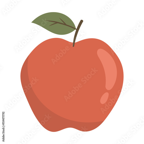 red apple illustration