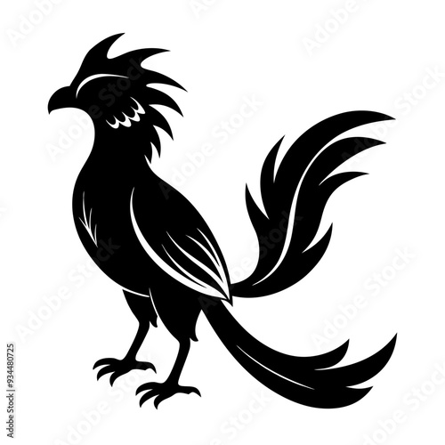 silhouette of quetzal bird