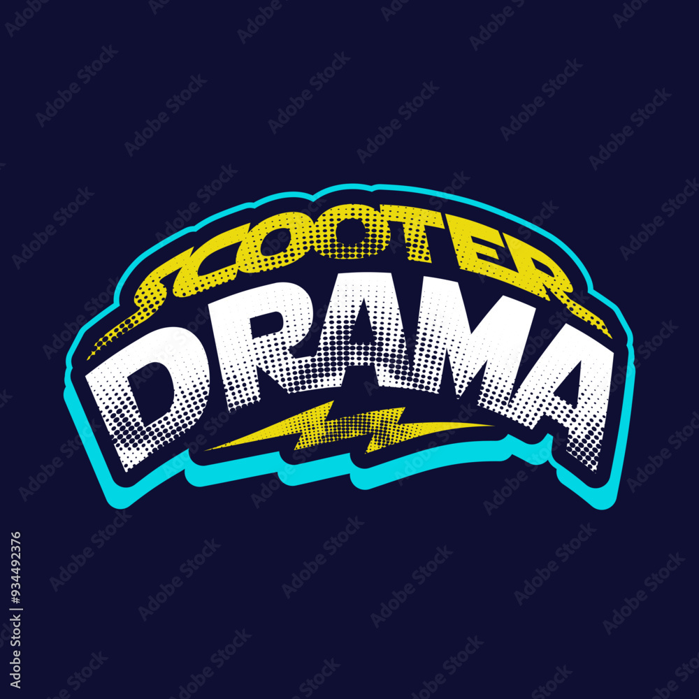 Naklejka premium SCOOTER DRAMA