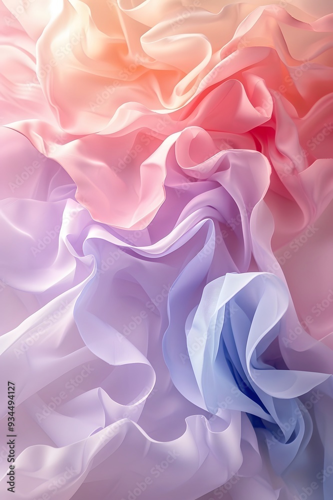Obraz premium Abstract mixture of soft pastel colors to create a dreamy 3D background AI generated illustration