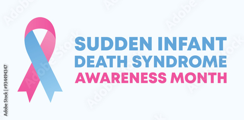 SIDS Sudden Infant Death Syndrome Awareness Month Every October Vector Template design 