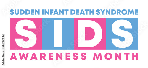 SIDS Sudden Infant Death Syndrome Awareness Month Every October Vector Template design 