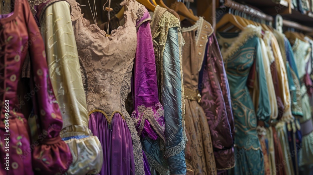 Fototapeta premium Costume Making: Costumes with a blank tag