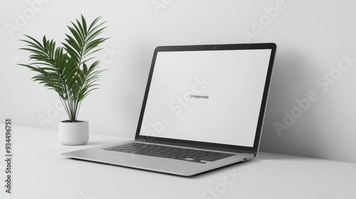 Untouched laptop mockup
