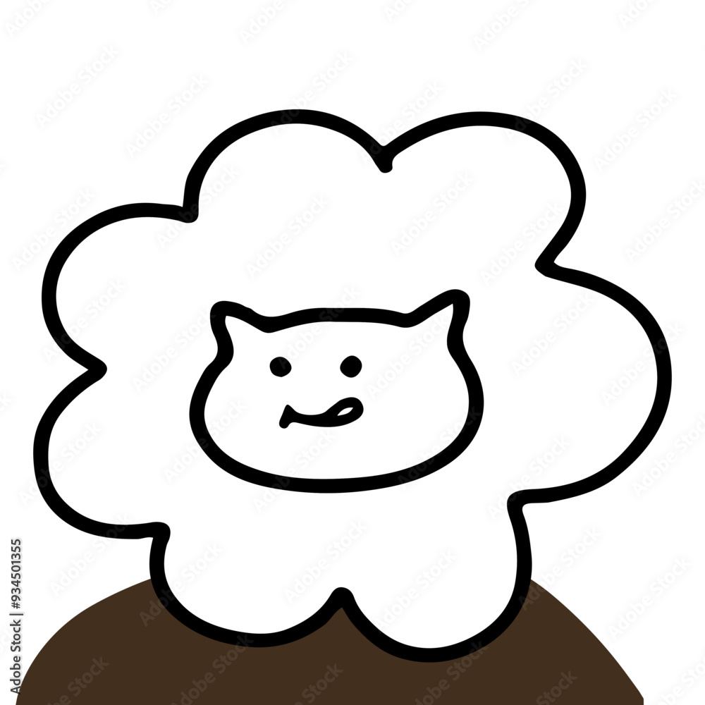 Adorable Cat Character in Turtleneck Vector | Cute Minimalist Design Adorable Cat Character in Turtleneck Vector | Cute Minimalist Design