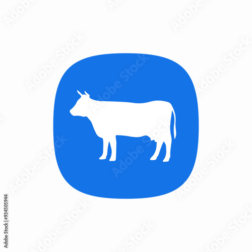 cow milk farm icon sign