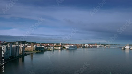 Wallpaper Mural Panoramic summer aerial skyline cityscape of Aalborg, North Jutland, Denmark Torontodigital.ca