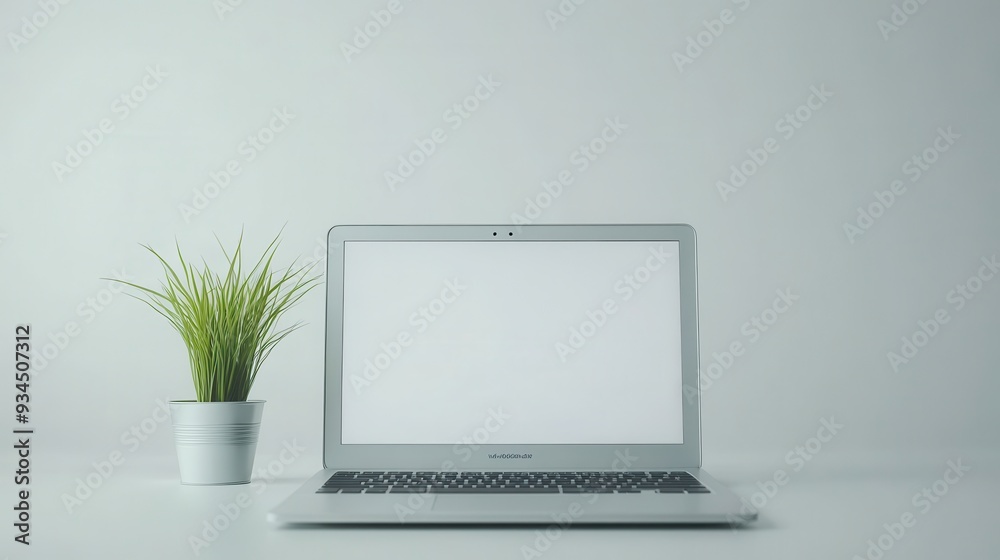 Fototapeta premium Streamlined laptop mockup
