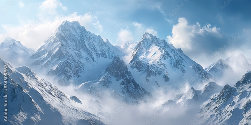 Obraz premium snow covered mountains