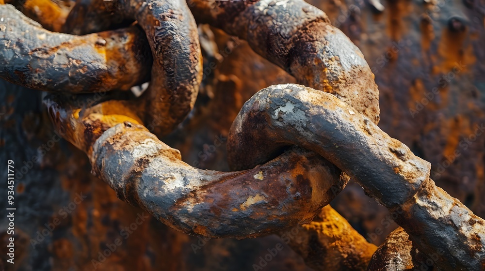 Anchor chain details from a historic ship  AI generated illustration