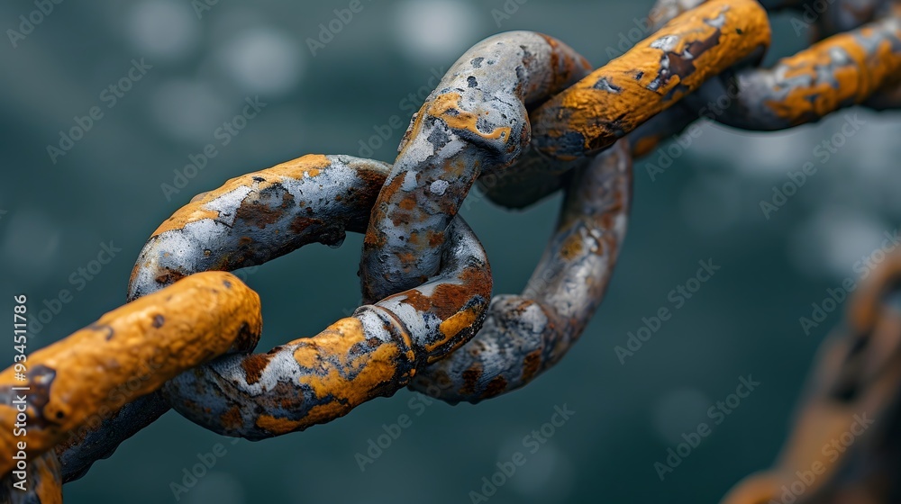 Anchor chain details from a historic ship AI generated illustration Anchor chain details from a historic ship AI generated illustration