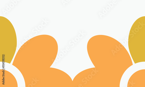 Abstract background with orange and yellow leaves illustration.