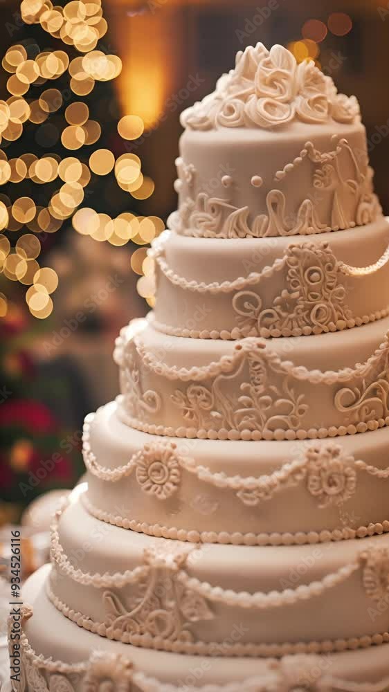 Elegant White Wedding Cake Elegant White Wedding Cake