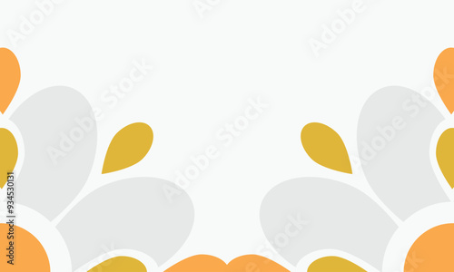 Abstract background with orange and yellow leaves illustration.