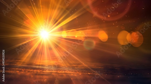 glowing abstract sun burst with digital lens flare.can your adjust the color of the light rays using adjustment layer like Gradient Selective Color, and create sunlight, optical flare.  photo