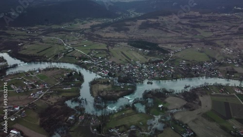 aerial view of the river