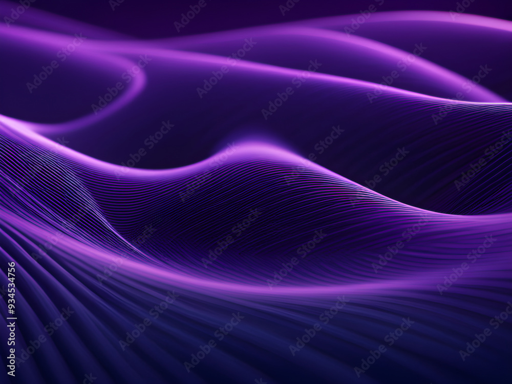 Abstract Purple Light Waves with Smooth Flowing Lines and Gradient Texture Abstract Purple Light Waves with Smooth Flowing Lines and Gradient Texture