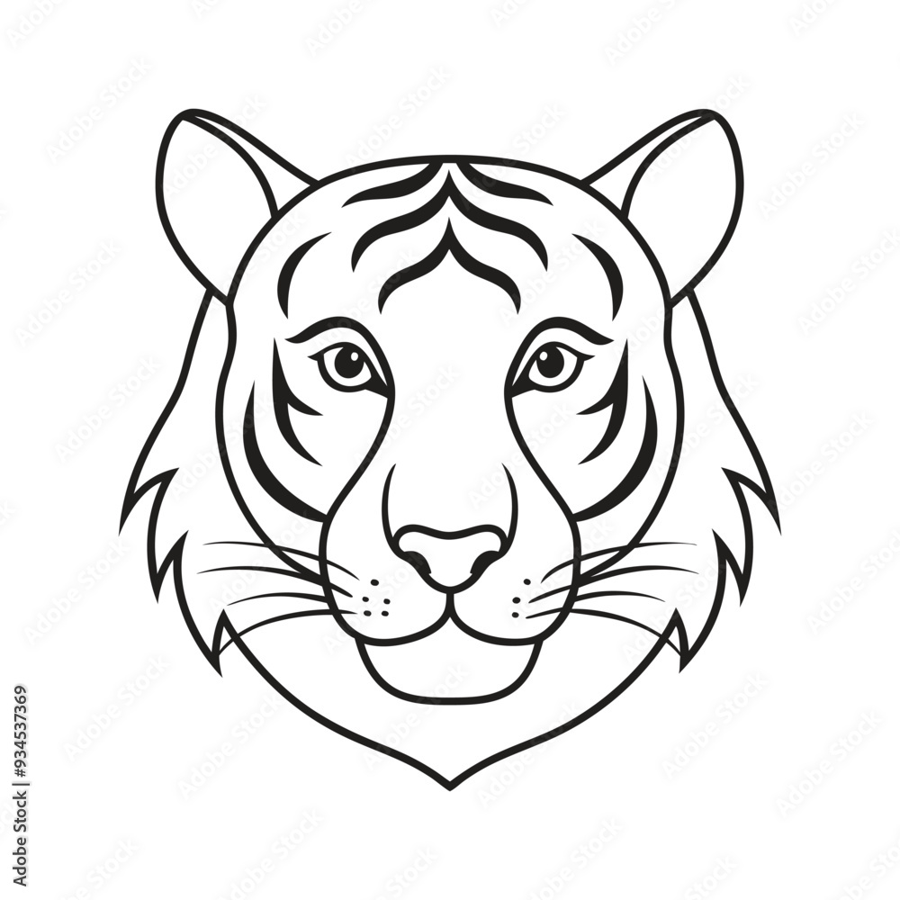 Fototapeta premium tiger head vector
