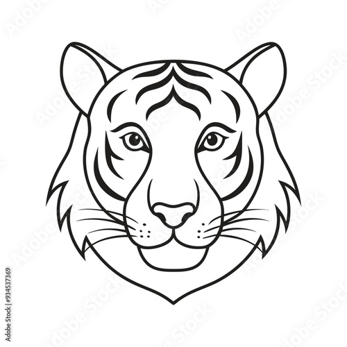 tiger head vector