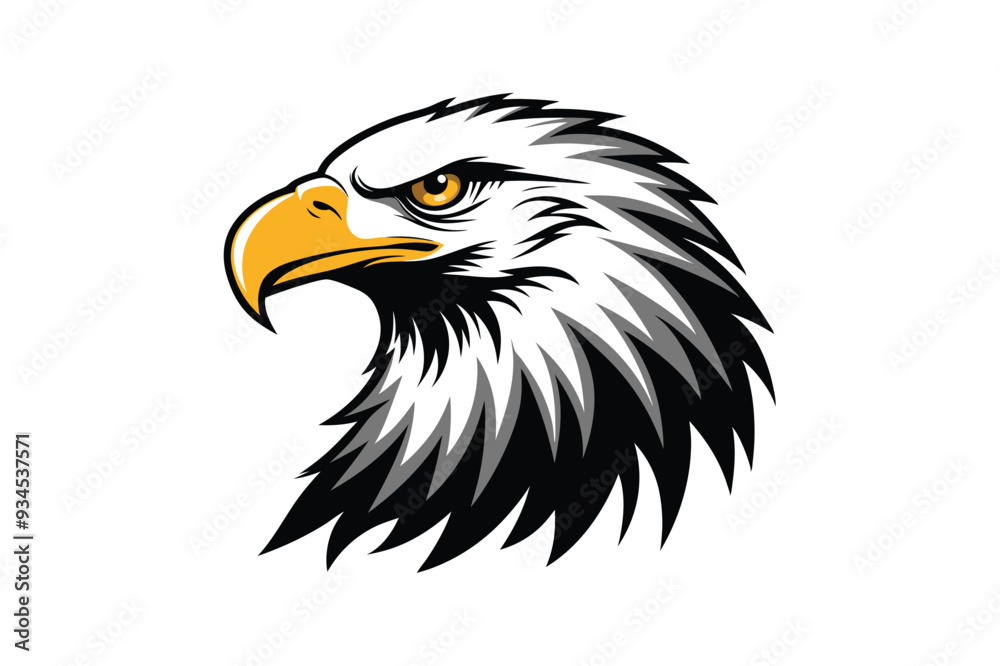 Fototapeta premium bald eagle silhouette image vector Design.eps