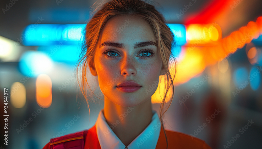 Obraz premium Flight attendant highly detailed and high resolution 
