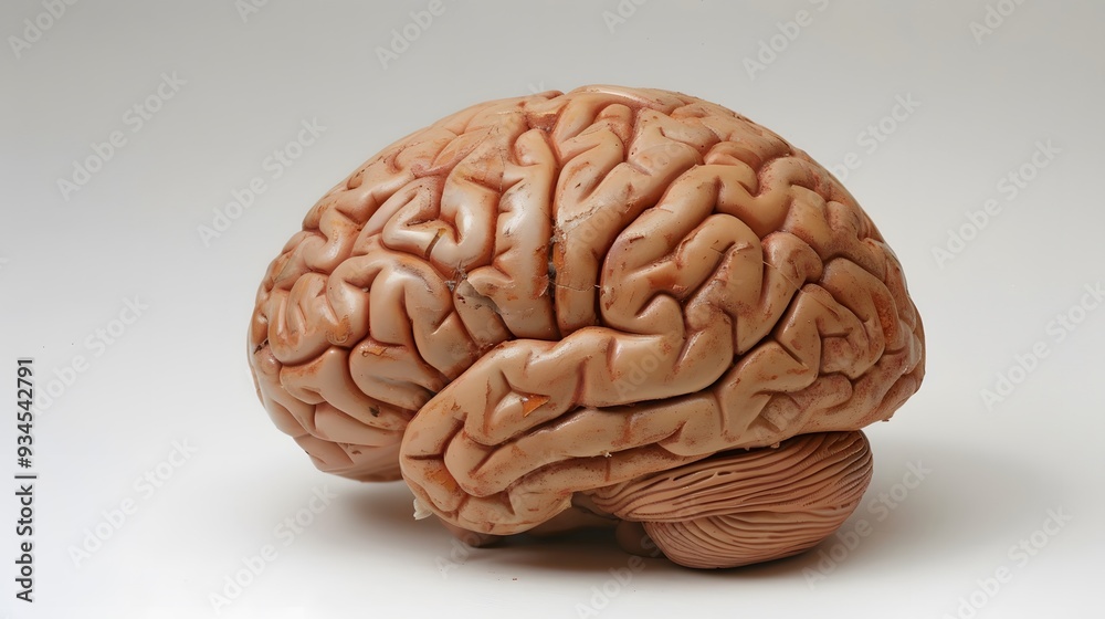 human brain on white background. human brain on white background.
