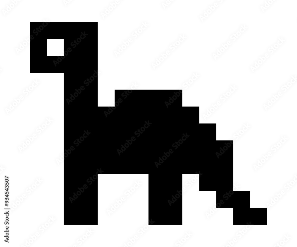 Dinosaurs icon logo pixel art design. sticker fun ancient animal cartoon pixel. retro monochrome art. Dinosaurs icon logo pixel art design. sticker fun ancient animal cartoon pixel. retro monochrome art.
