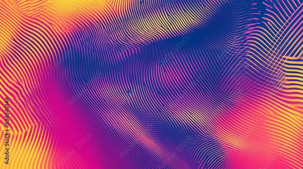 An abstract background with wavy lines in yellow and pink. An abstract background with wavy lines in yellow and pink.