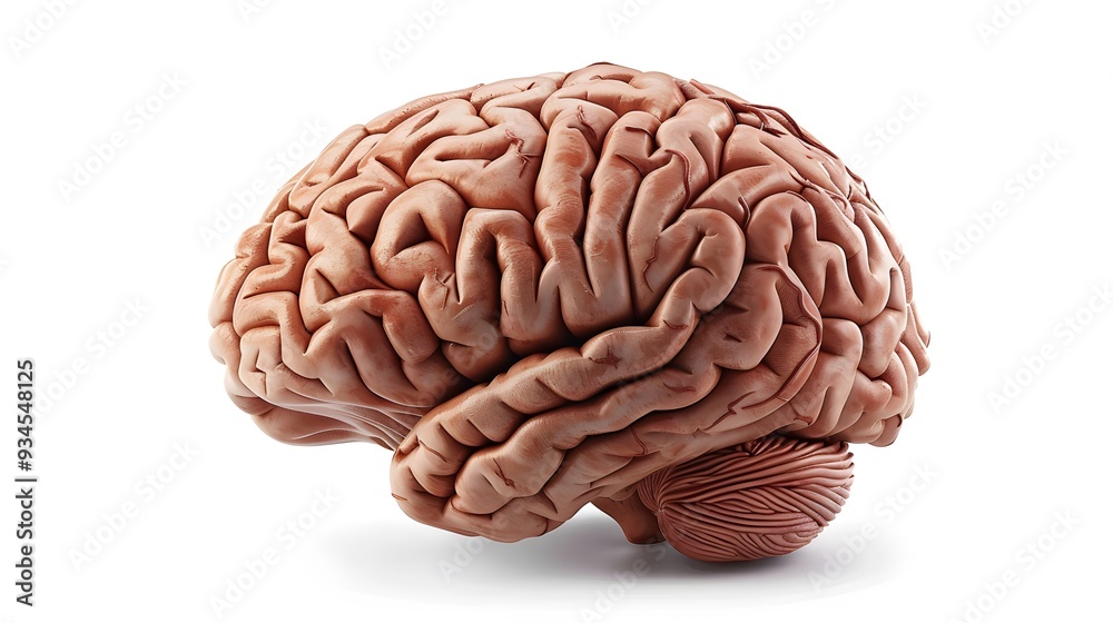 human brain on white background. human brain on white background.