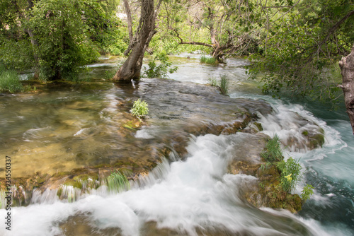 Croatia. Krka National Park cascades. UNESCO World Heritage Site.