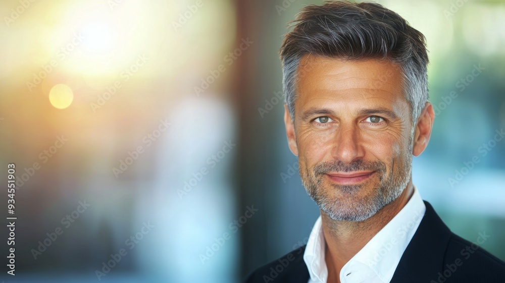 A man with a beard and gray hair is smiling for the camera A man with a beard and gray hair is smiling for the camera