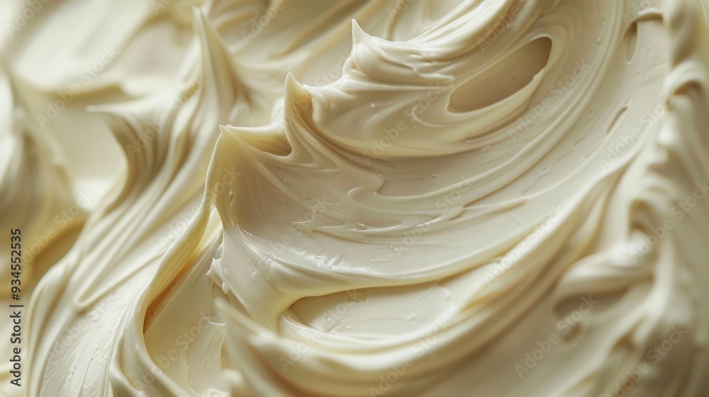 Smooth Creamy Texture of Lotion Close Up on Banner Background Smooth Creamy Texture of Lotion Close Up on Banner Background