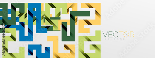 Color bend lines with shadow texture effect. Vector Illustration For Wallpaper, Banner, Background, Card, Book Illustration, landing page