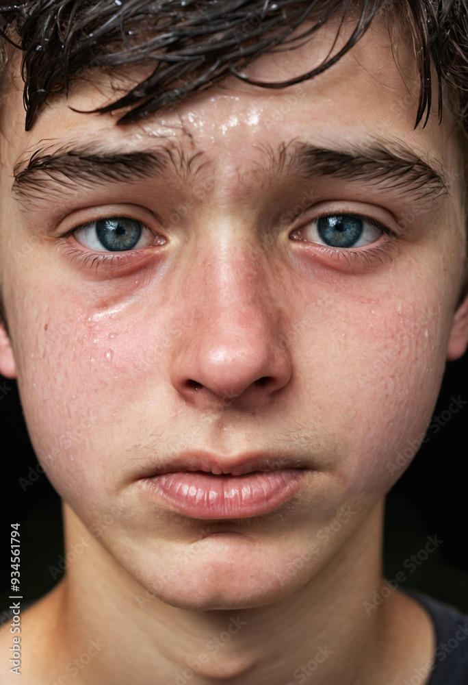 sad crying child, one boy, tears rolling down face, close up portrait, childhood and drama, traumatic experience, hurt feelings and negative emotions, caucasian, age 10-15 sad crying child, one boy, tears rolling down face, close up portrait, childhood and drama, traumatic experience, hurt feelings and negative emotions, caucasian, age 10-15