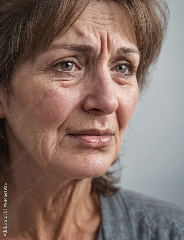 old sad woman has self-doubt and tears in her eyes, depressive and negative bad mood, face portrait closeup, mature adult woman, wrinkles on face due to worries and problems old sad woman has self-doubt and tears in her eyes, depressive and negative bad mood, face portrait closeup, mature adult woman, wrinkles on face due to worries and problems