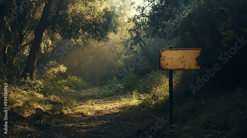 sign in the woods