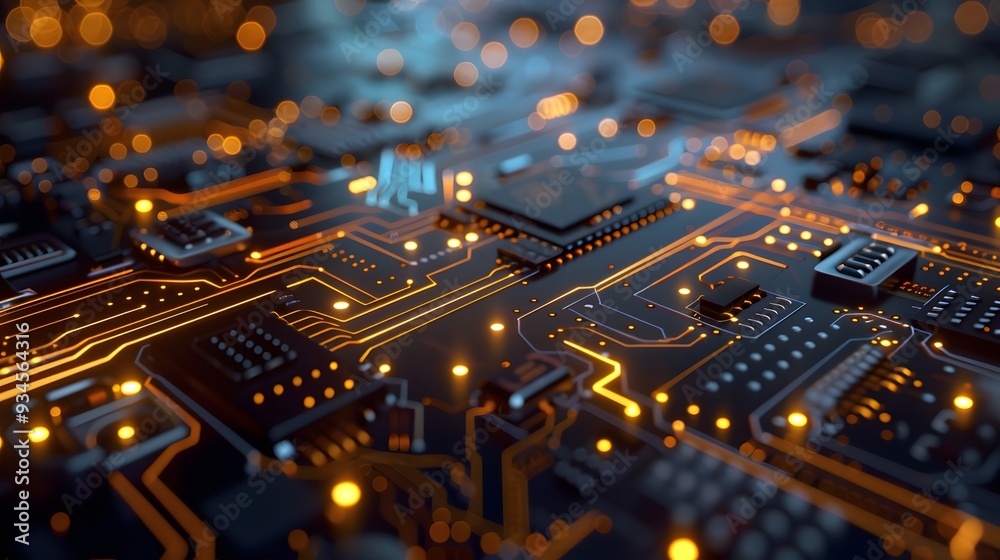 Electronic circuit board close up. Electronic circuit board close up.