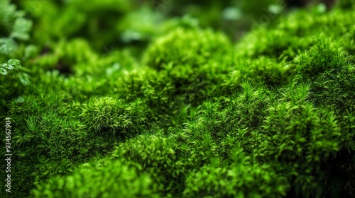 Close up green moss texture, background, wallpaper 