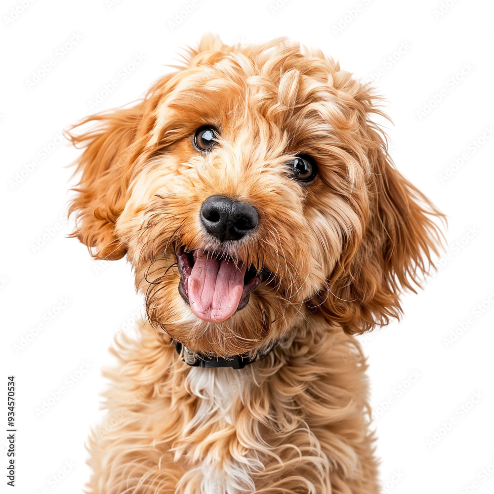 Portrait of a poodle dog with funny face, isolated on white background Portrait of a poodle dog with funny face, isolated on white background