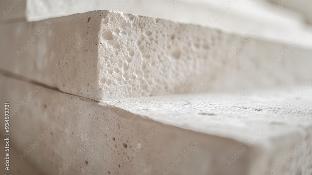 Crisp macro shot of a modern podium made from gypsum AI generated illustration Crisp macro shot of a modern podium made from gypsum AI generated illustration