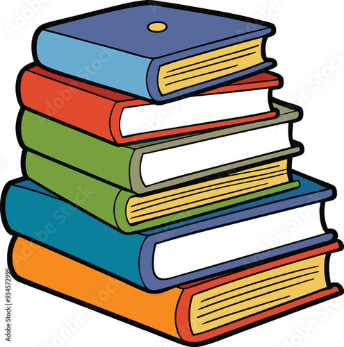 Stack of Books. Vector