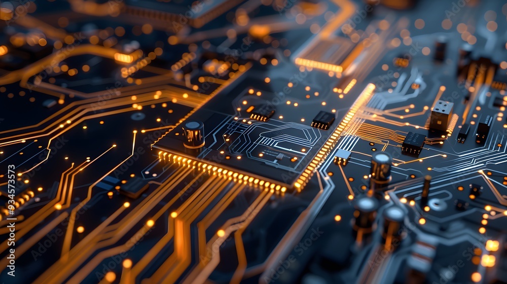 Electronic circuit board close up. Electronic circuit board close up.