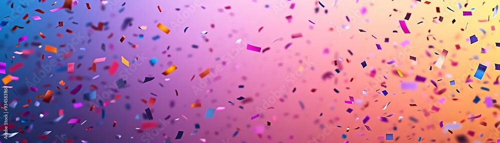 Award ribbon, festive confetti with room for text, flat design illustration Award ribbon, festive confetti with room for text, flat design illustration