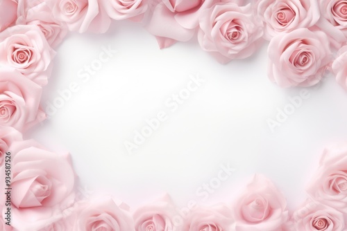 light pink rose with white color background