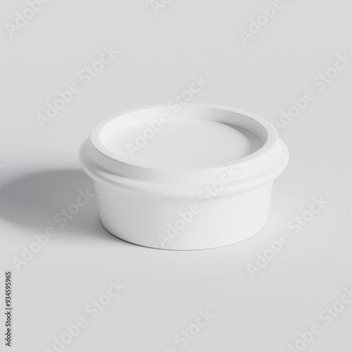 Packaging for take away container for fast food or snacks isolated on background. 3d rendering illustration